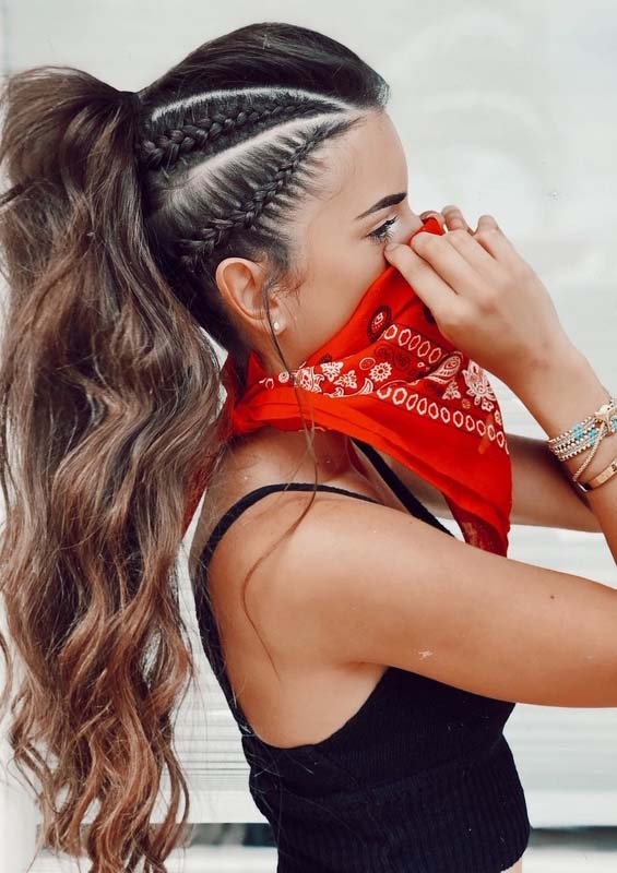 Most Amazing Braided Ponytail Hairstyles Trends for 2018 ... (565 x 800 Pixel)