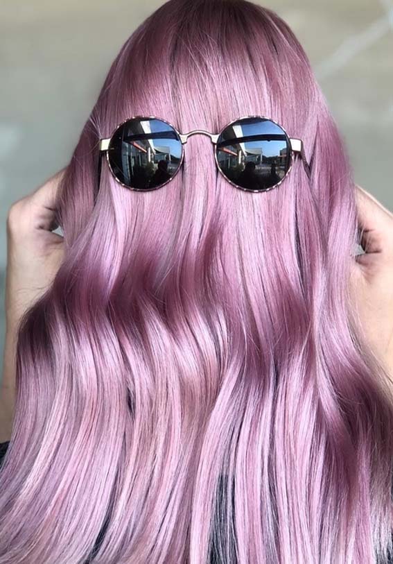 Prettiest Pastel Purple Hair Colors For Long Hair