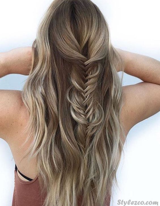 Elegant Looks of 2018 Fishtail Braids Hairstyles for Blonde Girls